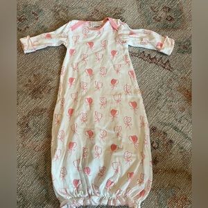 TBBC gown in bonnet print, soft Pima cotton